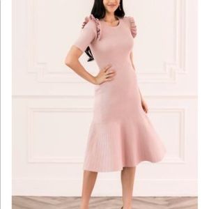 Rachel Parcell Brooklyn knitted pink Dress S
